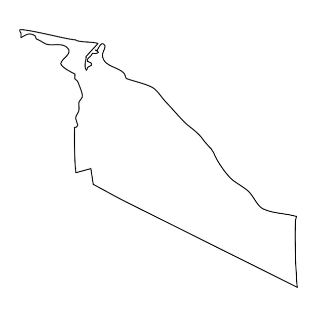 Карта провинции Порт-Саид административное деление Египта Векторная иллюстрация