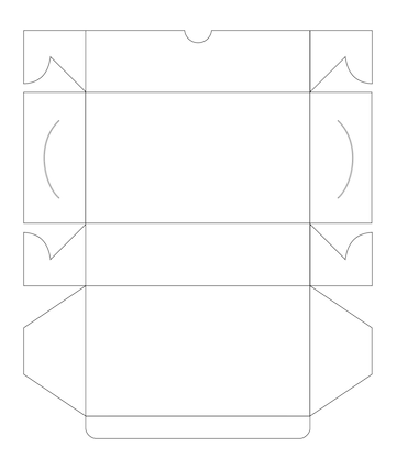 Premium Vector | Portable blank box packaging die cut vector template