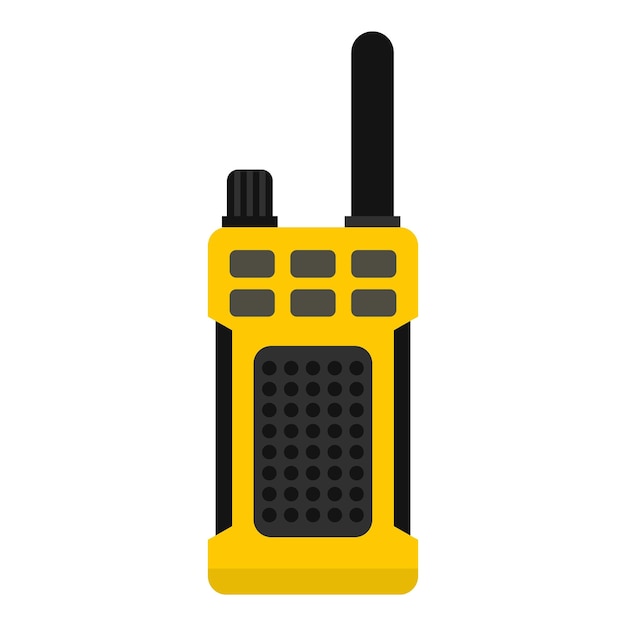 Icona del trasmettitore radio portatile illustrazione piatta dell'icona del vettore radio per il web design