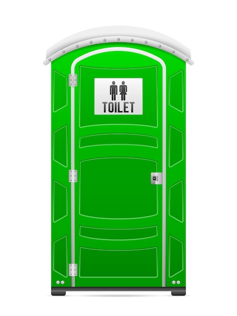 Vector portable restroom