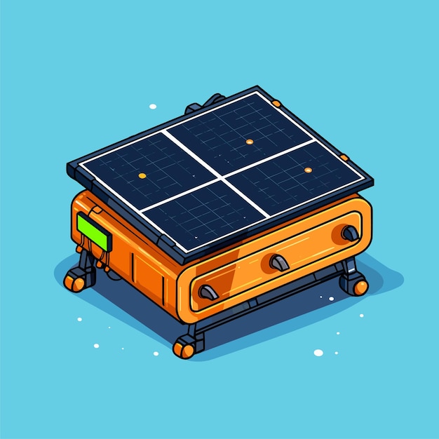 Portable Solar Panel icon in simple vector illustration