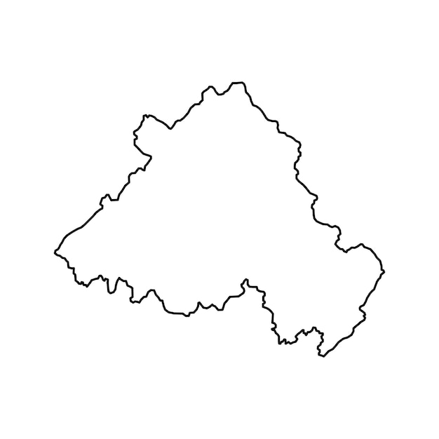 Portalegre kaart district van Portugal vectorillustratie