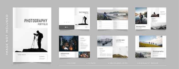 Portfolio book design layout or business multipurpose product brochure template design