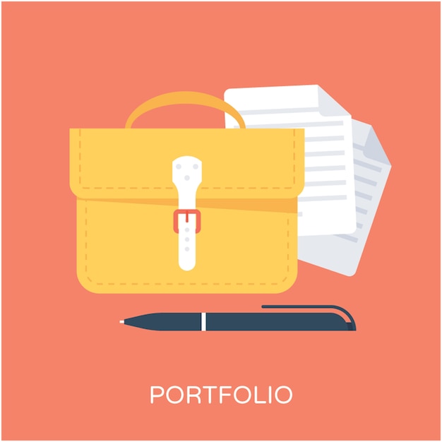 Portfolio flat vector icon