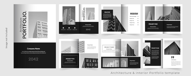 Portfolio template design architecture and interior portfolio