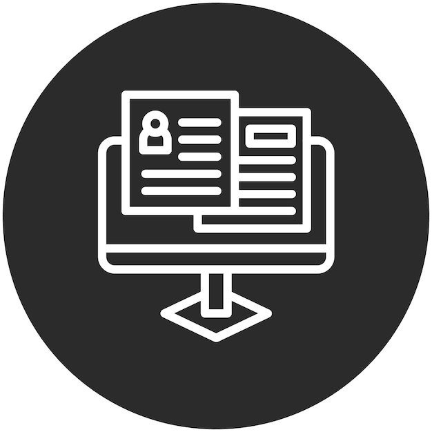 Portfolio vector icon illustration of Online Marketing iconset