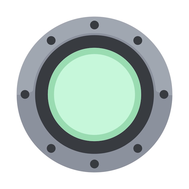 Porthole window clipart cartoon style vector illustration