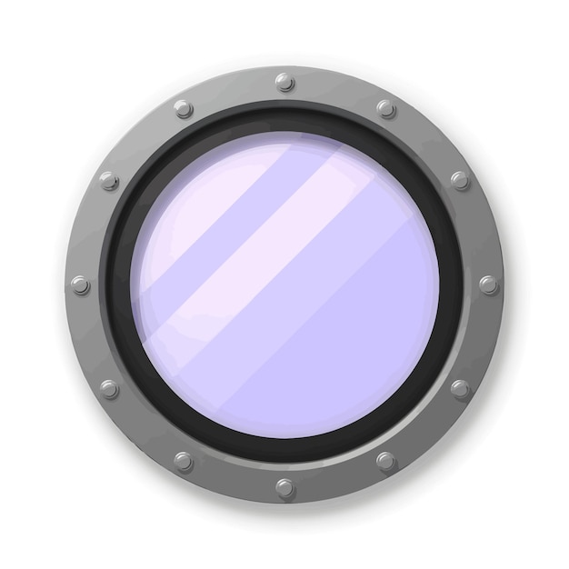 porthole window clipart cartoon style vector illustration