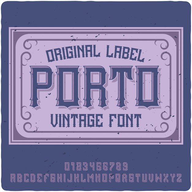 Porto 标签字体