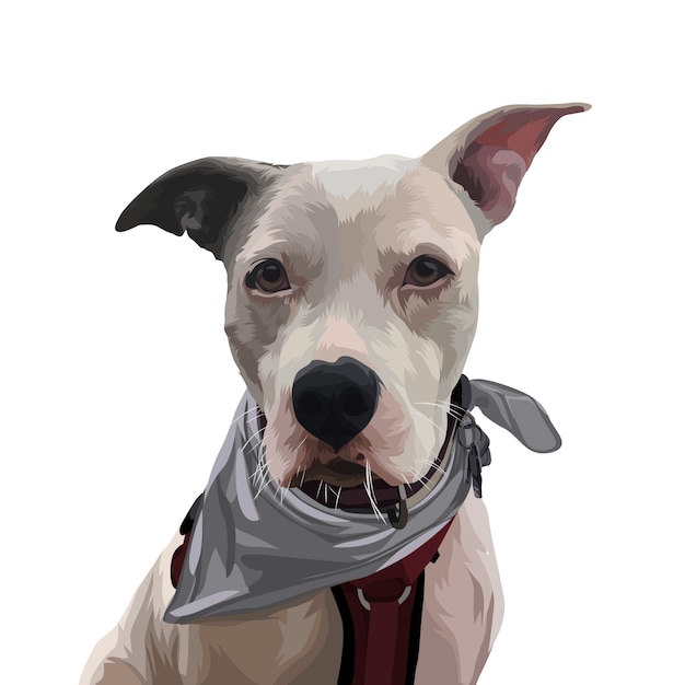 Vector portrait animal dog