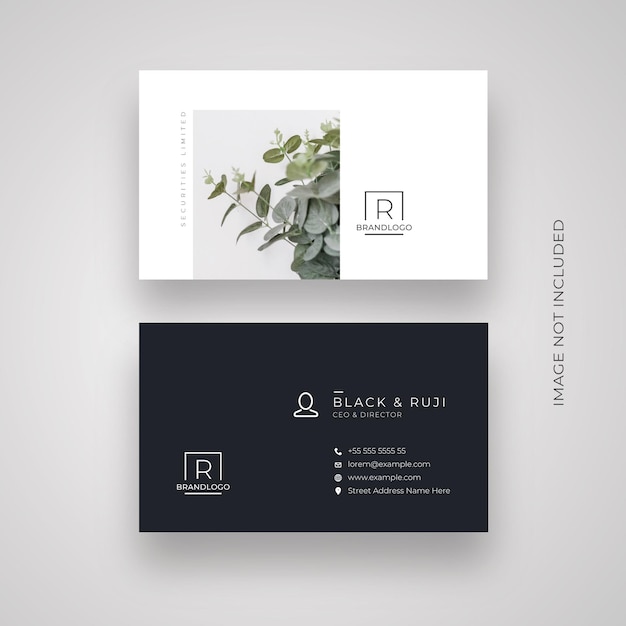 Portrait business card template