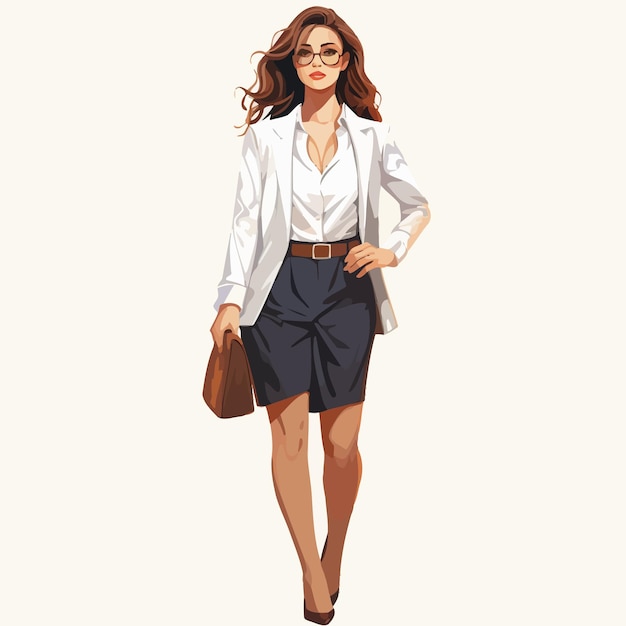 Vector portrait of a businesswoman