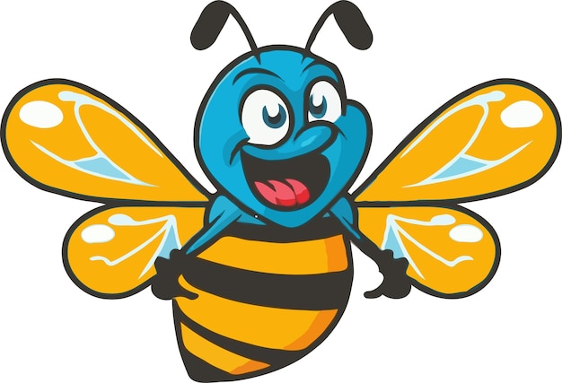 Portrait of cute animated bee