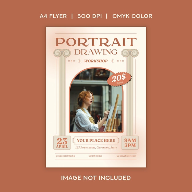 Portrait Drawing Workshop Flyer