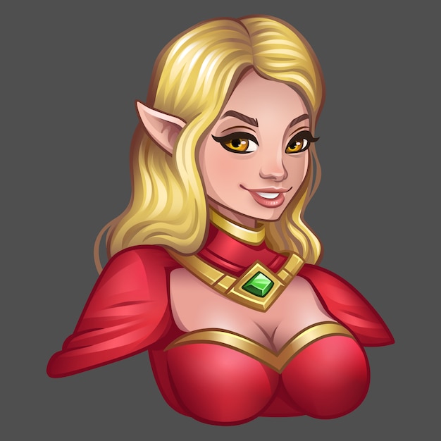 portrait of elven girl with blond hair