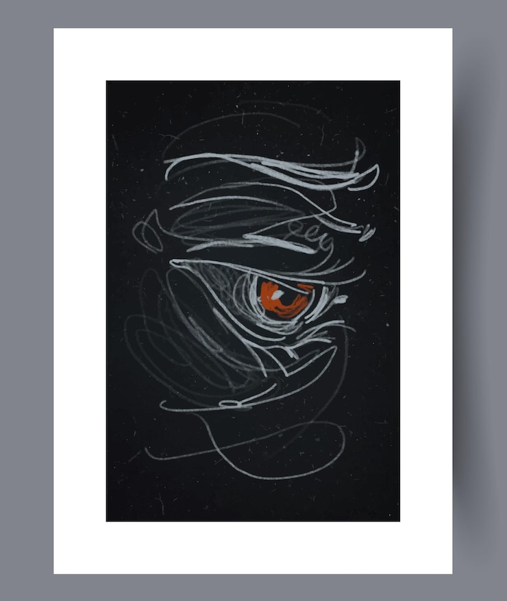 Vector portrait eye esoteric sight wall art print