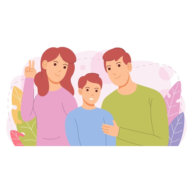 Портрет счастливой семьи