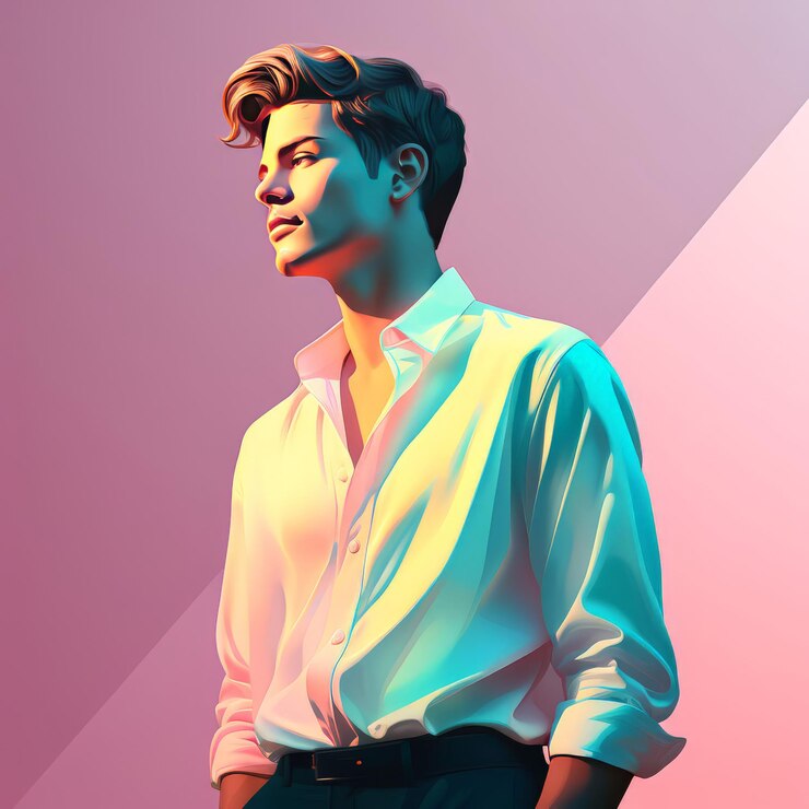 Vector portrait of a man