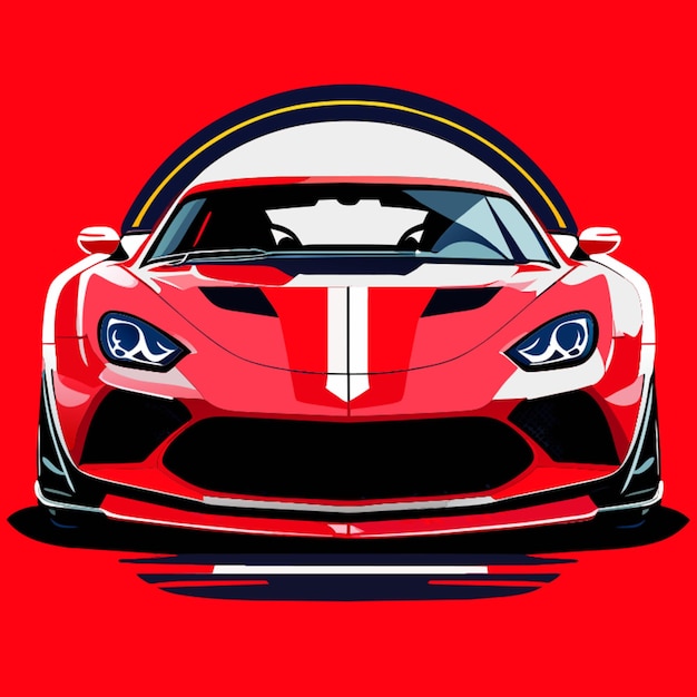 portrait of sport car vector illustration