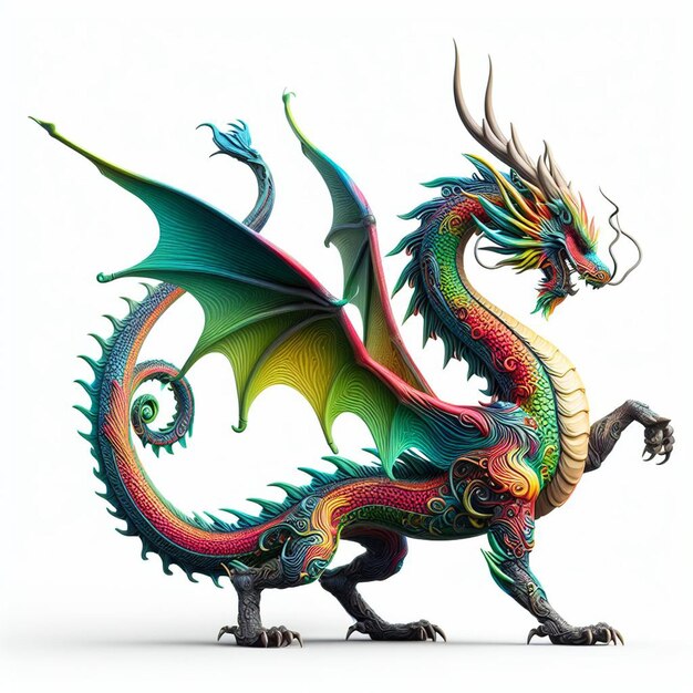 Portrait of a traditional Dragon Vector Art Illustration Avatar Icon Wallpaper Pic Emoji Emoticon