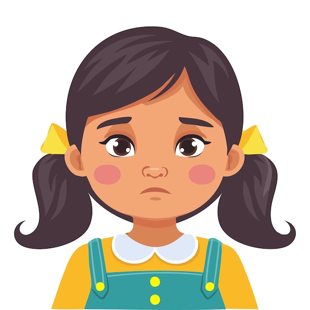 Portrait of Upset little girl