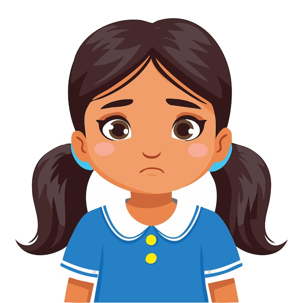 Portrait of Upset little girl