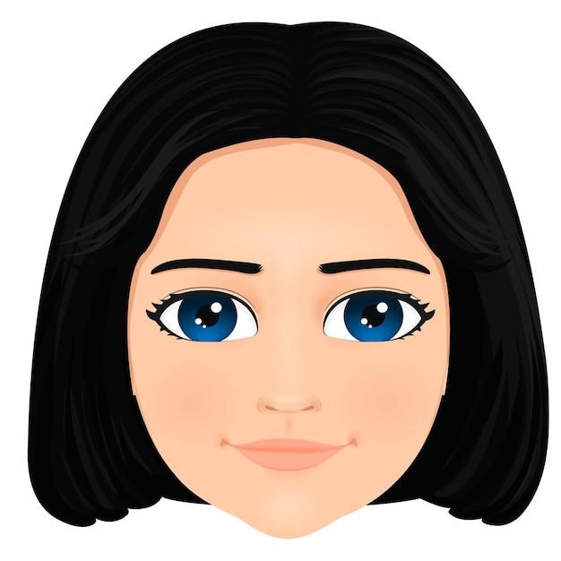 portrait of young woman with black hair