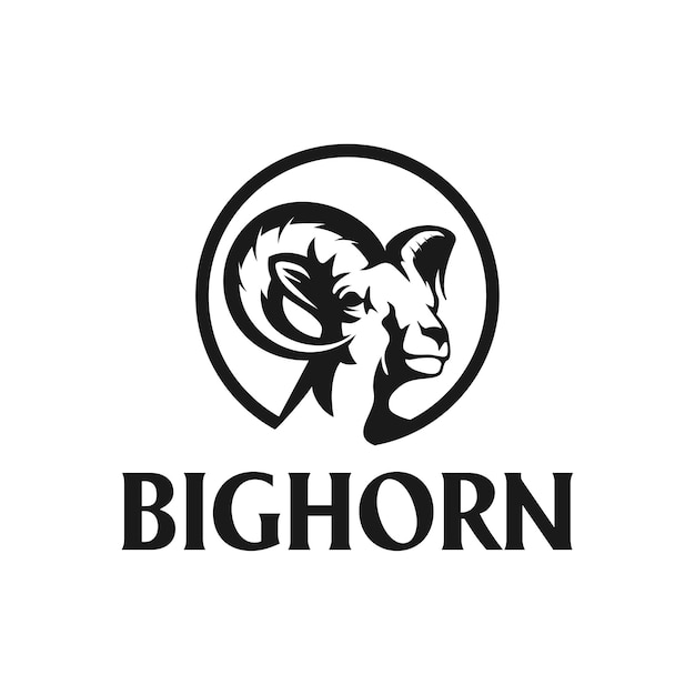 Portret Big Horn Logo Inspiratie