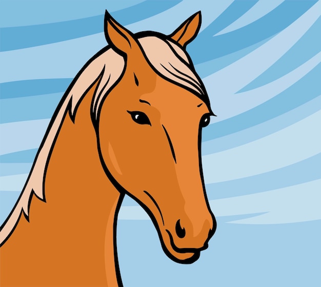 Vector portret van een mooi paard