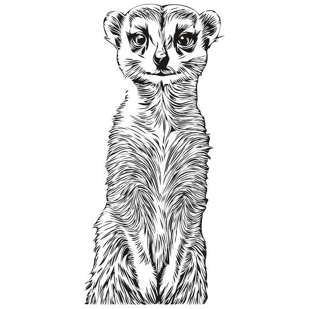 Portret van een schattig Meerkat op een witte achtergrond Meerkats