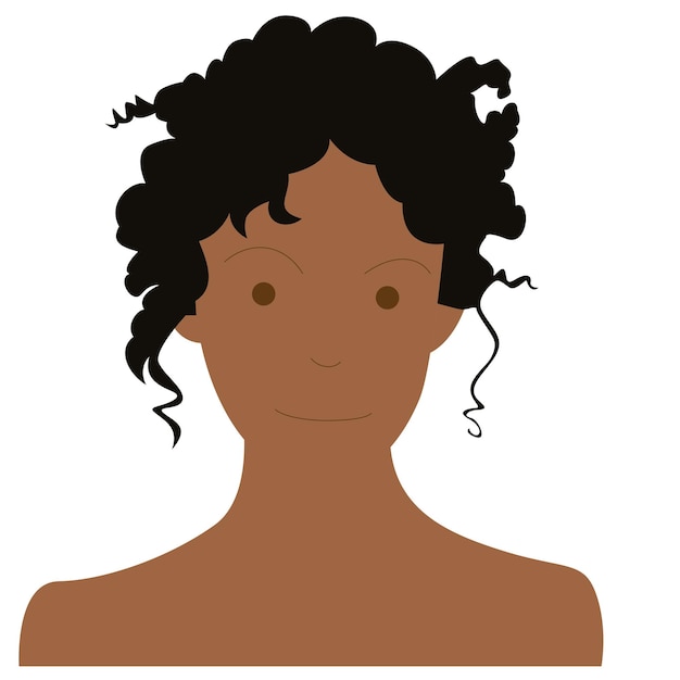 Portret van een vrouw Elegante platte illustratie