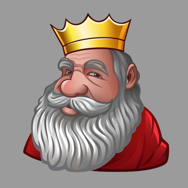 Portret van koning met kroon
