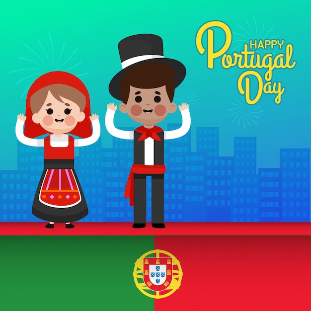 Portugal day illustration