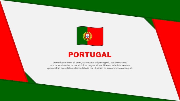 Portugal Flag Abstract Background Design Template Portugal Independence Day Banner Cartoon Vector Illustration Portugal Cartoon