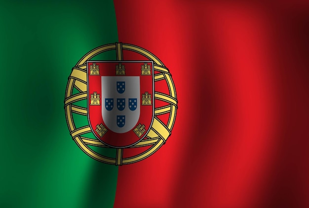 Portugal Flag Background Waving 3D National Banner Wallpaper