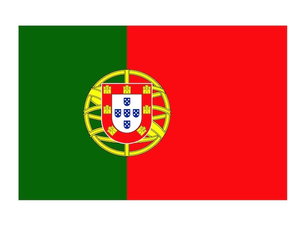 Vector portugal flag official country flag world flag icon international flag icon