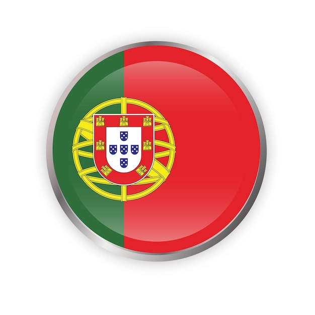 Portugal Flag in round