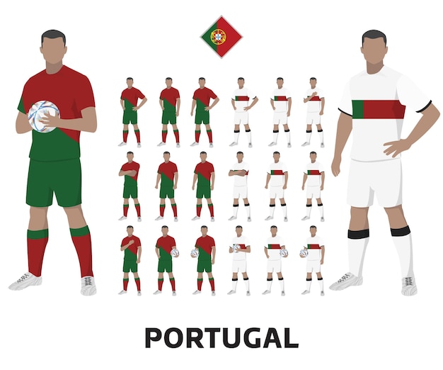 Divisa della squadra di calcio del portogallo, divisa da casa e divisa da trasferta