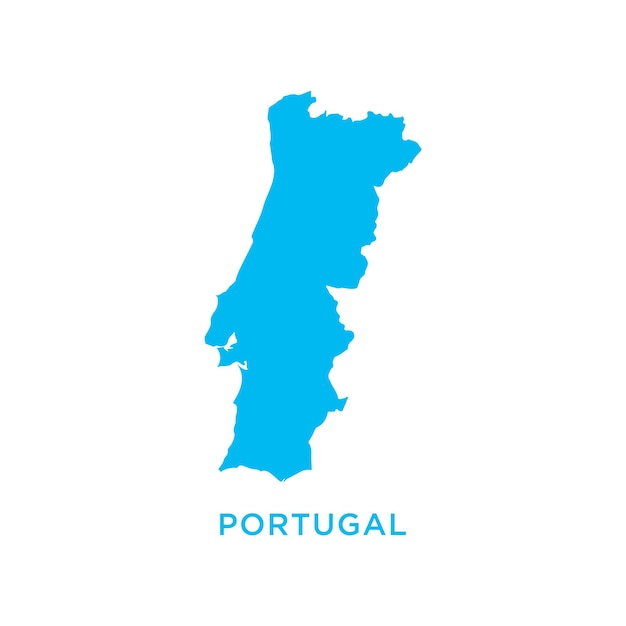 Vector portugal kaart icoon europa logo glyph ontwerp illustratie