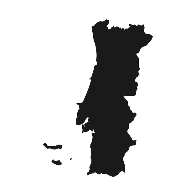 Portugal kaart pictogram vector