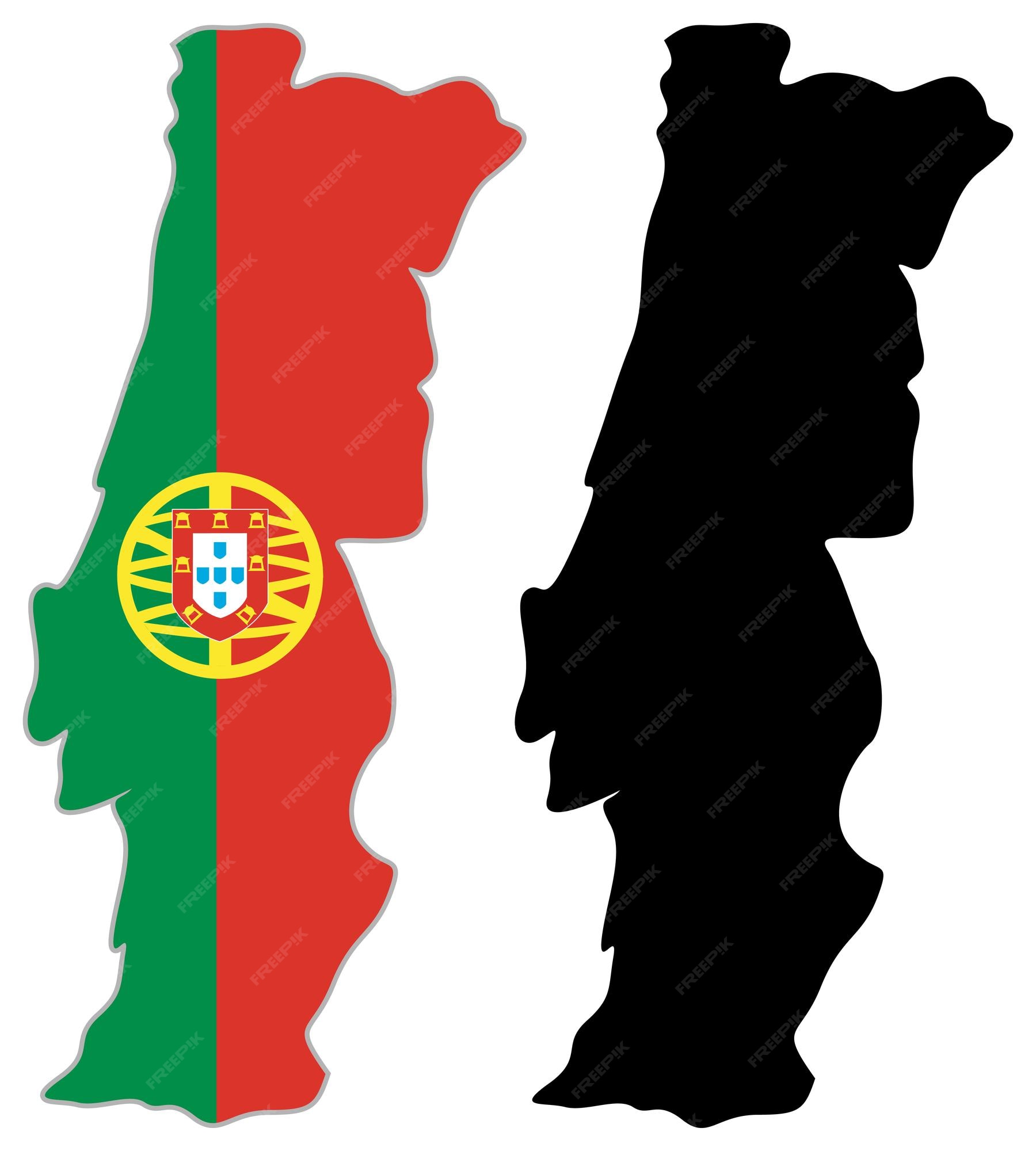 Portugal Map Vector PNG Images, Portugal Country Map With Flag Over Blue  Background, 10, 10th, 24 PNG Image For Free Download