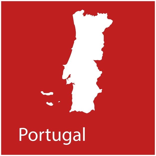 Portugal map icon vector