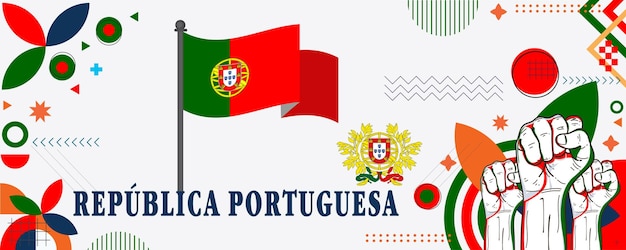 Portugal national day banner design vector eps