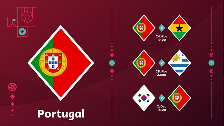 Premium Vector | Portugal national team schedule matches in the final