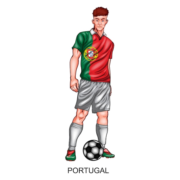 Vector portugal nationale voetballer