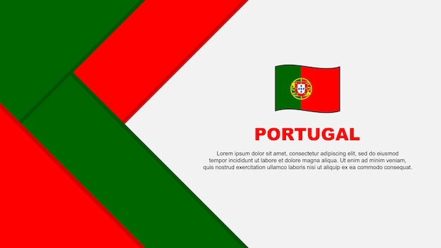 Portugal Vlag Abstracte Achtergrond Ontwerpsjabloon Portugal Onafhankelijkheidsdag Banner Cartoon Vectorillustratie Portugal Achtergrond