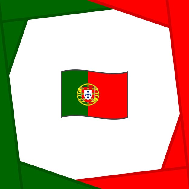 Vector portugal vlag abstracte achtergrond ontwerpsjabloon portugal onafhankelijkheidsdag banner social media post portugal onafhankelijkheidsdag