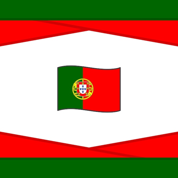 Portugal Vlag Abstracte Achtergrond Ontwerpsjabloon Portugal Onafhankelijkheidsdag Banner Social Media Post Portugal Vector