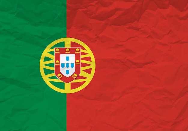 Portugese vlag verfrommeld papier