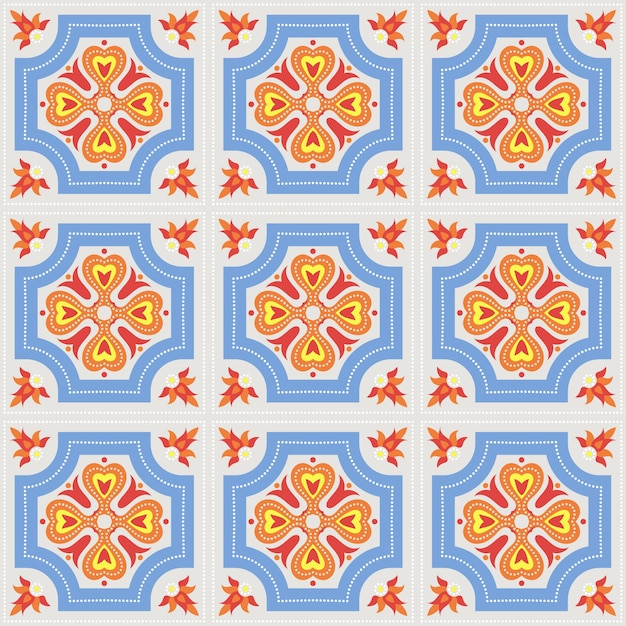 Vector portuguese azulejo tiles